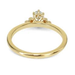 18ct Yellow Gold Yellow Diamond Vintage Style Ring