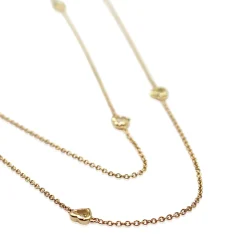 18ct Yellow Gold Yellow Heart Diamond Necklace