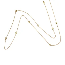 18ct Yellow Gold Yellow Heart Diamond Necklace