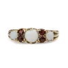 9ct Yellow/Rose Gold Antique Opal and Garnet Ring