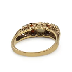 9ct Yellow/Rose Gold Antique Opal and Garnet Ring
