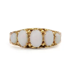 9ct Yellow/Rose Gold Victorian 5 Stone Opal Ring