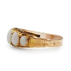 9ct Yellow/Rose Gold Victorian 5 Stone Opal Ring
