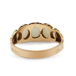 9ct Yellow/Rose Gold Victorian 5 Stone Opal Ring