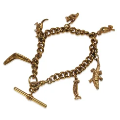 Gilt Charm Bracelet with Australian Charms