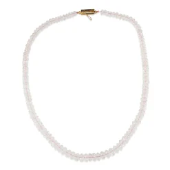 Graduated Faceted Morganite Necklace on Base Metal Clasp