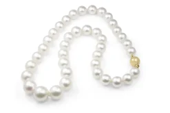 10mm - 14mm South Sea Pearl Necklace On 9ct Yellow Gold Clasp