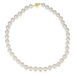 10mm - 11mm South Sea Pearl Strand Necklace on 9ct Yellow Gold Clasp