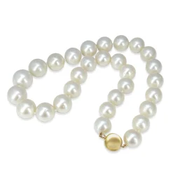 14mm - 17.5mm South Sea Pearl Strand Necklace on 14ct Yellow Gold Clasp