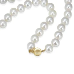 10mm - 11mm South Sea Pearl Strand Necklace on 9ct Yellow Gold Clasp