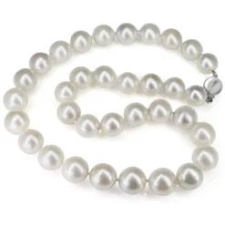 11 - 13mm South Sea Pearl Strand Necklace on 9ct White Gold Clasp