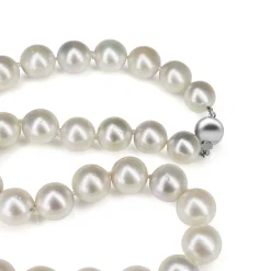 11 - 13mm South Sea Pearl Strand Necklace on 9ct White Gold Clasp
