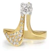 Palladium and 18ct Yellow Gold Handmade Diamond Ring