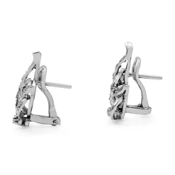 Palladium Single Cut Diamond Vintage Earrings