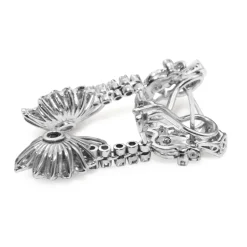 Palladium Vintage Garnet and Diamond Earrings