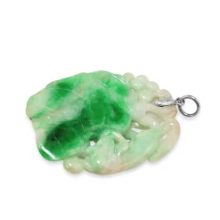 Pierced Out and Etched Jade Pendant