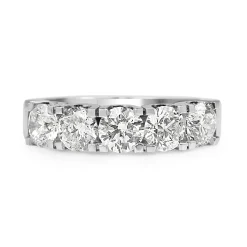 Platinum 5 Stone Diamond Ring