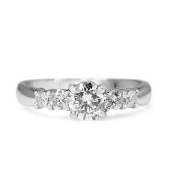 Platinum 5 Stone Diamond Ring