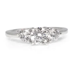 Platinum 3 Stone Diamond Ring