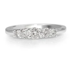 Platinum 5 Stone Diamond Ring