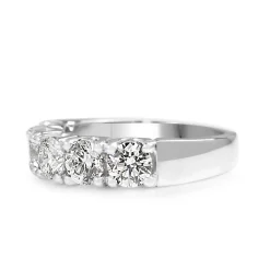 Platinum 5 Stone Diamond Ring