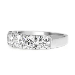 Platinum 5 Stone Diamond Ring