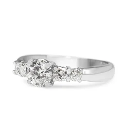 Platinum 5 Stone Diamond Ring