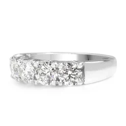 Platinum 5 Stone Diamond Ring