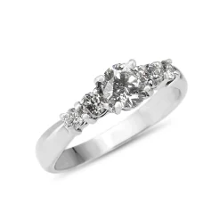 Platinum 5 Stone Diamond Ring