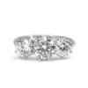 Platinum 3 Stone Victorian Style Diamond Ring