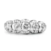 Platinum 5 Stone Vintage Ring