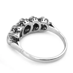 Platinum 5 Stone Vintage Ring