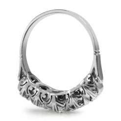 Platinum 5 Stone Vintage Ring