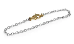 Platinum and 18ct Clasp Fine Bracelet