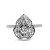 Platinum and 18ct White and Yellow Gold Old Cut Diamond Art Deco Ring