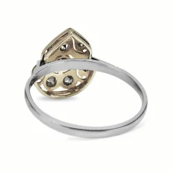 Platinum and 18ct White and Yellow Gold Old Cut Diamond Art Deco Ring