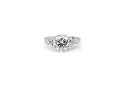 Platinum and 18ct White Gold Vintage Style Diamond Ring