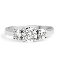 Platinum and 18ct White Gold 3 Stone Diamond Ring