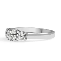 Platinum and 18ct White Gold 3 Stone Diamond Ring