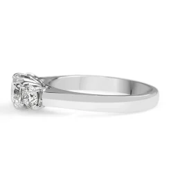 Platinum and 18ct White Gold 3 Stone Diamond Ring
