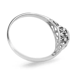 Platinum and 18ct White Gold Deco Style Old Cut Diamond Ring
