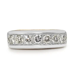 Platinum and 14ct Yellow Gold 7 Stone Diamond Ring