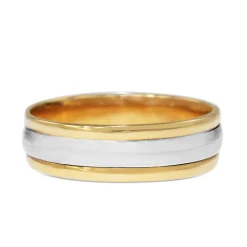 Platinum and 18ct Yellow Gold Band Ring