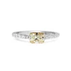 Platinum and 18ct Yellow Gold East West Yellow Oval Diamond Solitaire Ring