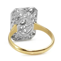Platinum and 18ct Yellow Gold Art Deco Old Cut Diamond Ring
