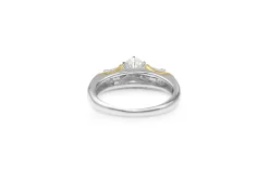 Platinum and 18ct Yellow Gold Diamond Solitaire Ring