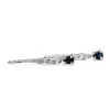 Platinum and Palladium Vintage Sapphire and Single Cut Diamond Earrings