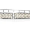 Platinum Antique Cultured Pearl and Diamond Bangle