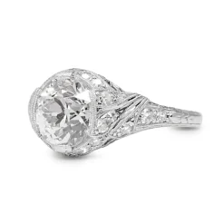 Platinum Antique Old Cut Diamond Ring