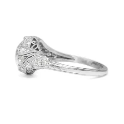 Platinum Antique Old Cut Diamond Ring